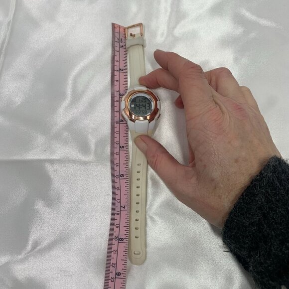 FMD Digital Sports Watch Rose Gold-Tone Bezel & White Silicone Strap FMDAW556 - Picture 10 of 10